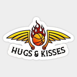 Hugs and Kisses Basketball Team Sticker